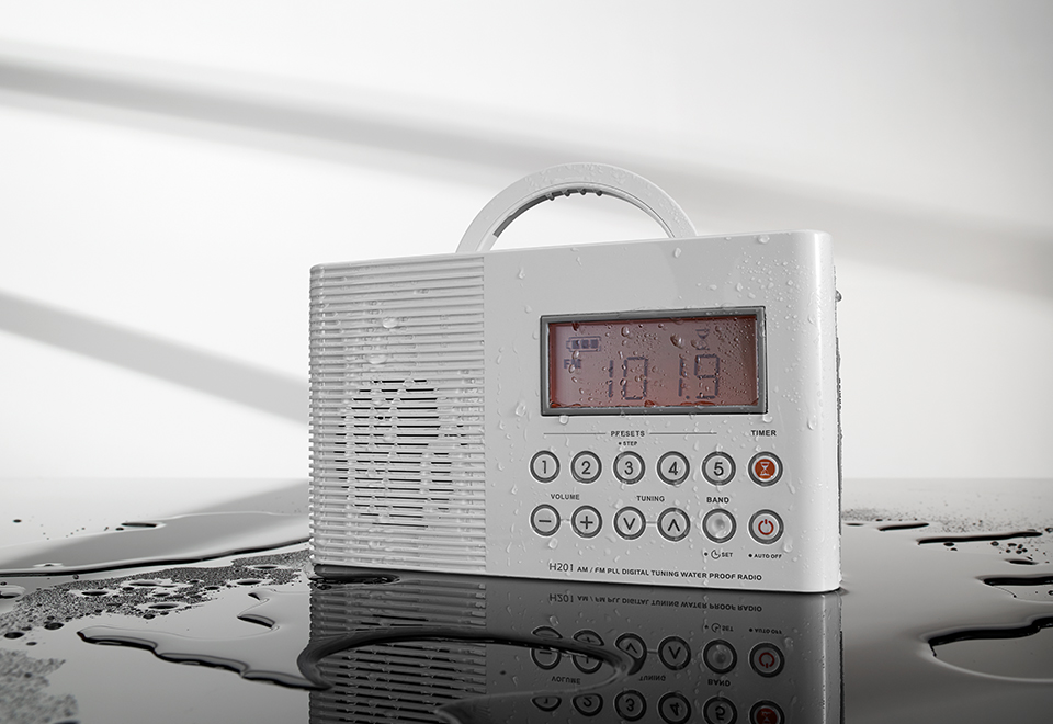 Waterproof Shower Radio Sharper Image