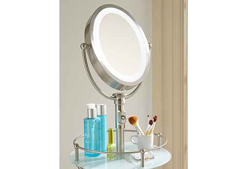 Cordless LED Floor Stand Mirror @ Sharper Image