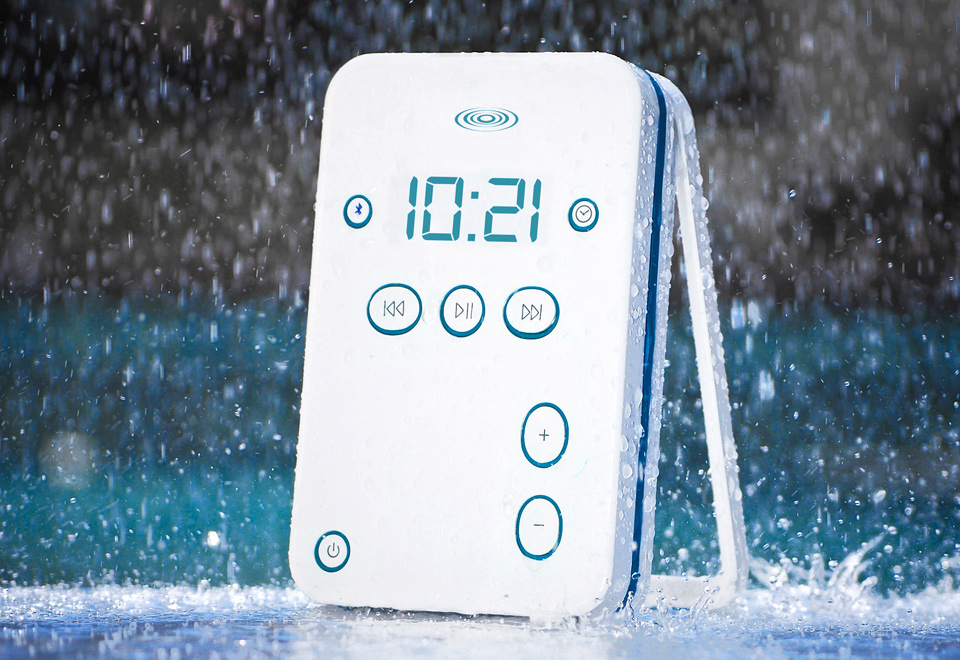 Bluetooth Shower Speaker for Music and Phone Sharper Image