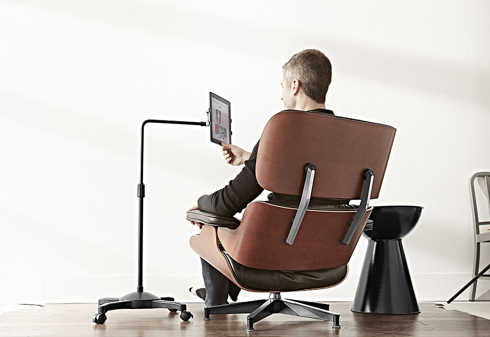 Tablet Floor Stand with Wheels Sharper Image