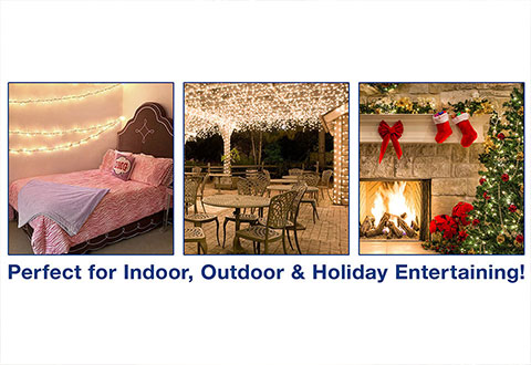 Indoor Outdoor Bluetooth Speaker Light String @ Sharper Image