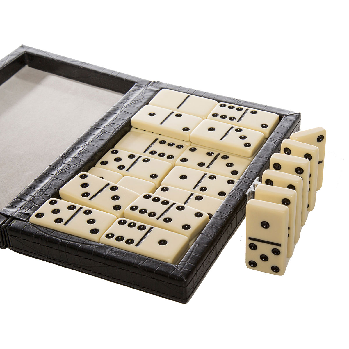 Brouk & Co The Line Em Up Domino Set - Blue Ostrich