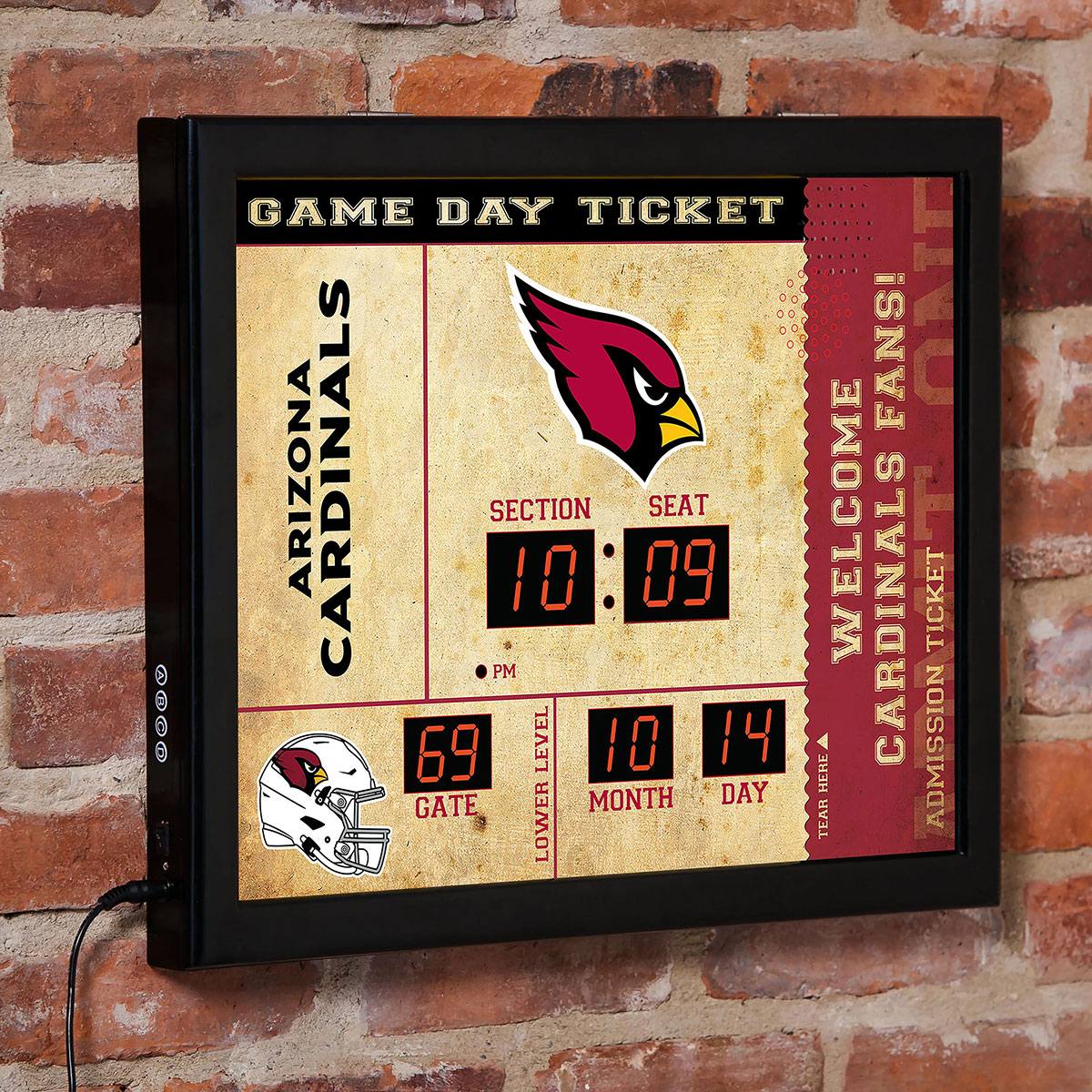 NFL Gameday Ticket Wall Clock and Speaker - Washington Commanders
