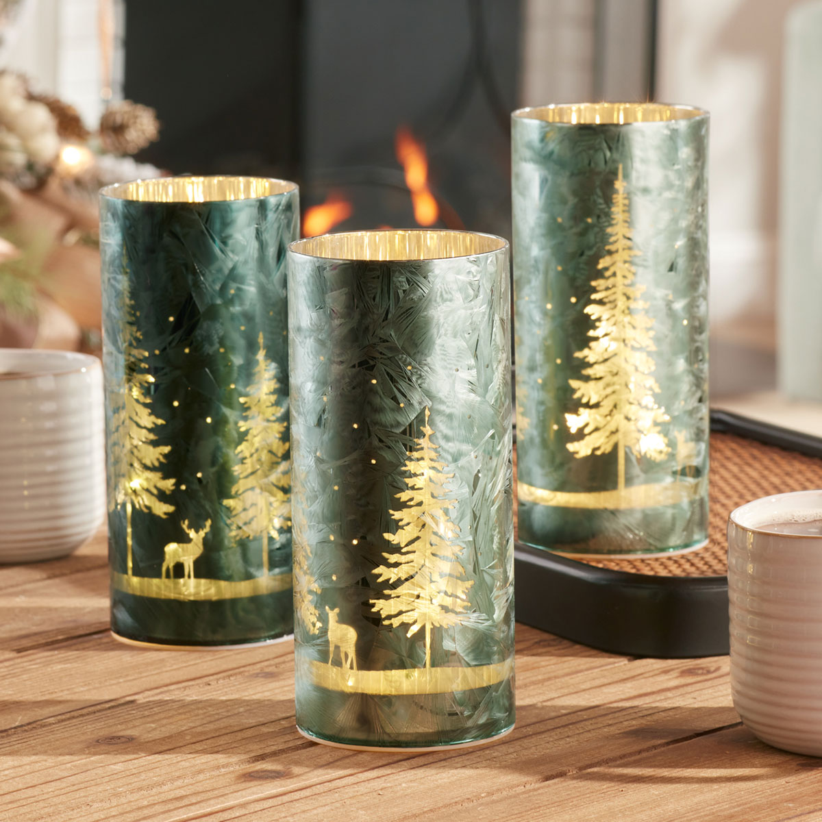 Winter Woodland LED Luminary Set (Set of 3)