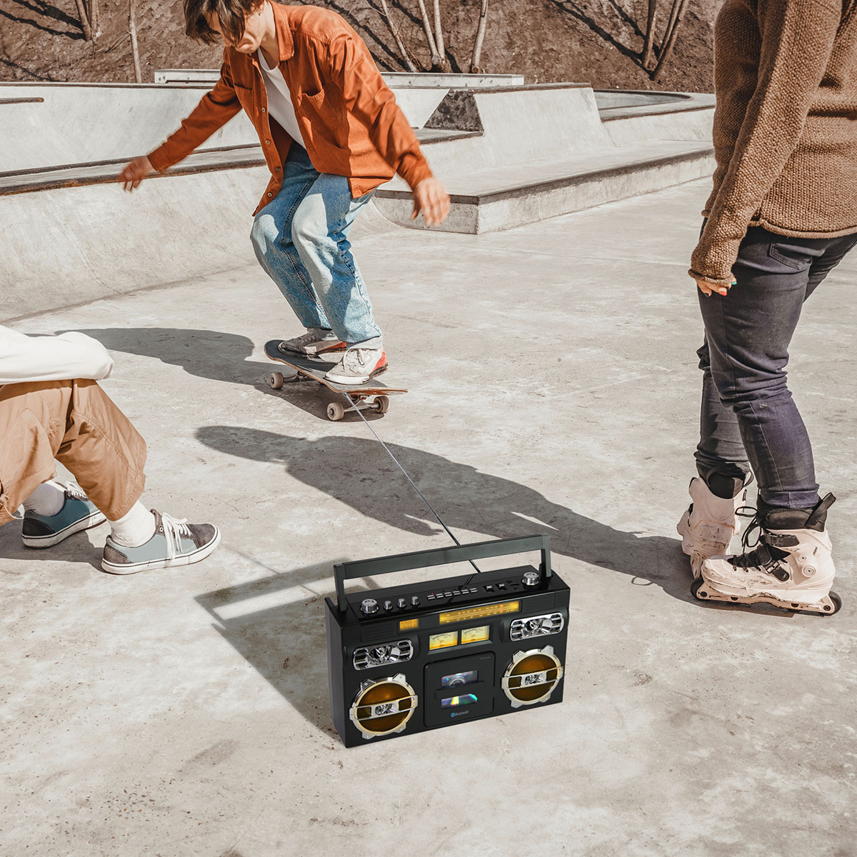 Retro Portable CD Boombox