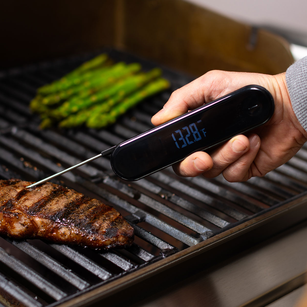 Waterproof Folding Instant Read Rechargeable Meat Thermometer