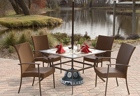 Umbrella Stand Electric Patio Heater Sharper Image