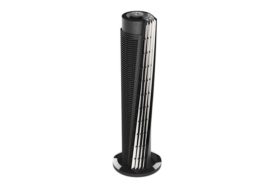 Compact Whole Room Circulating Tower Fan Sharper Image