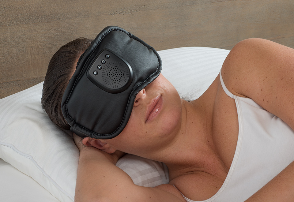 Hot and Cold Eye Mask with Soothing Sounds Sharper Image