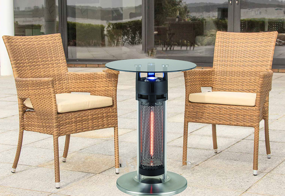 Outdoor Bistro Infrared Heated Table Sharper Image