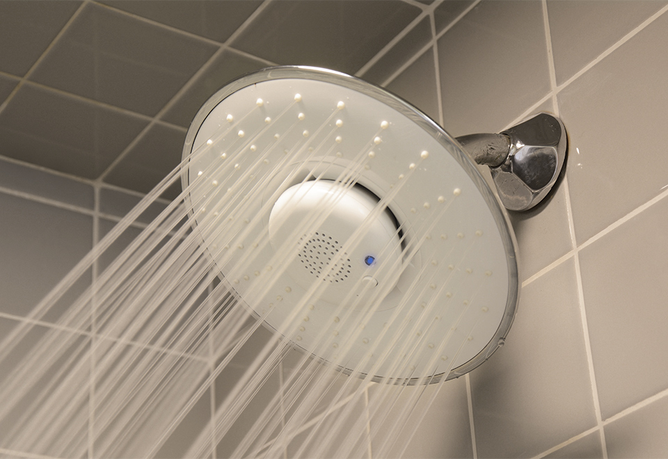 Bluetooth Speaker Shower Head Sharper Image