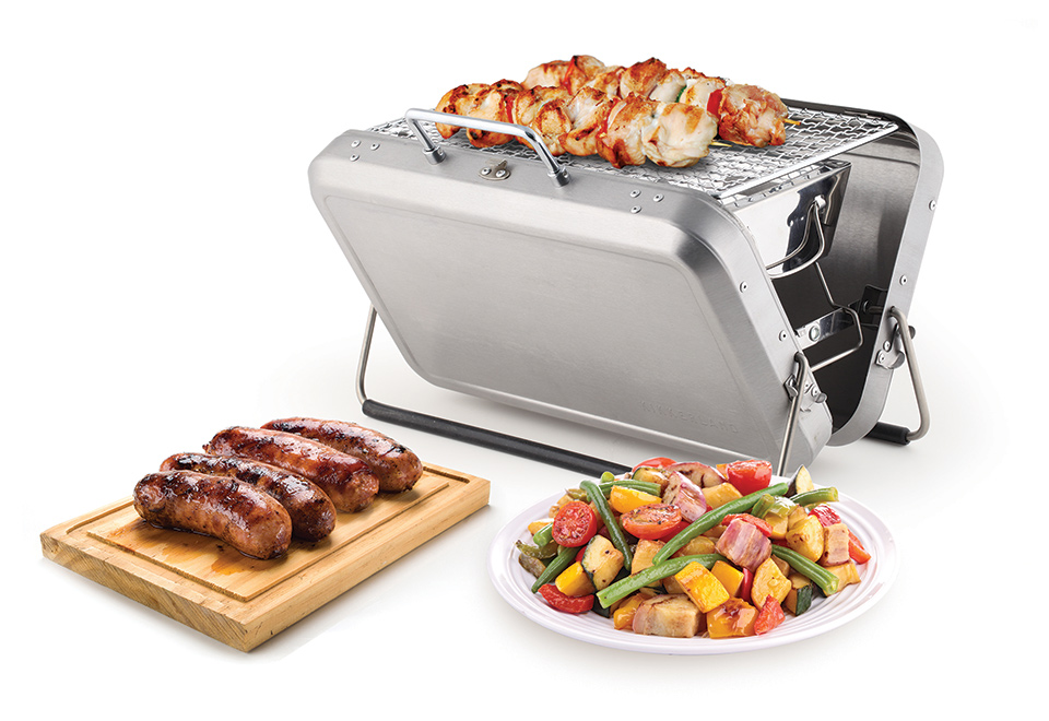 Briefcase Barbecue Grill Sharper Image