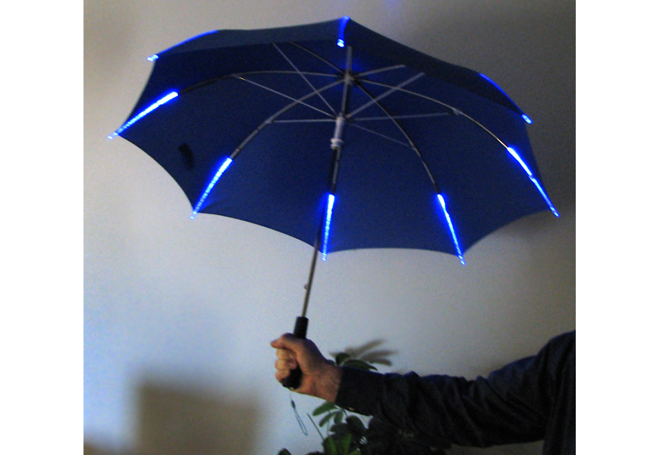 LED Safety Umbrella Sharper Image
