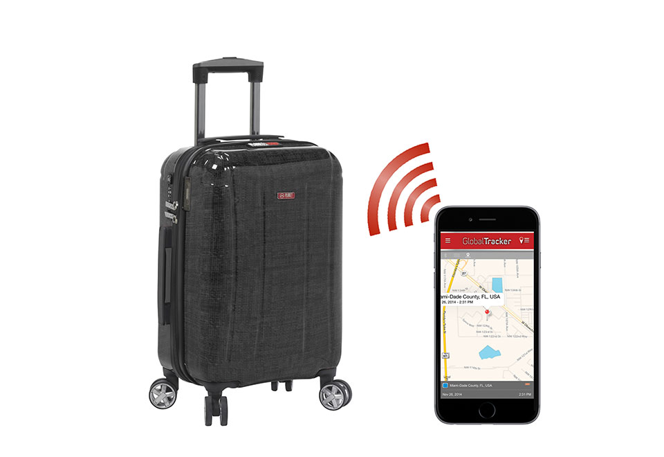 Global Tracking Smart Suitcase Sharper Image