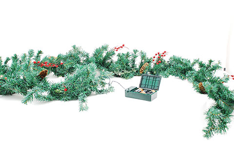 9 ft cordless pre lit indoor outdoor garland sharper image 9 ft cordless pre lit indoor outdoor garland sharper image
