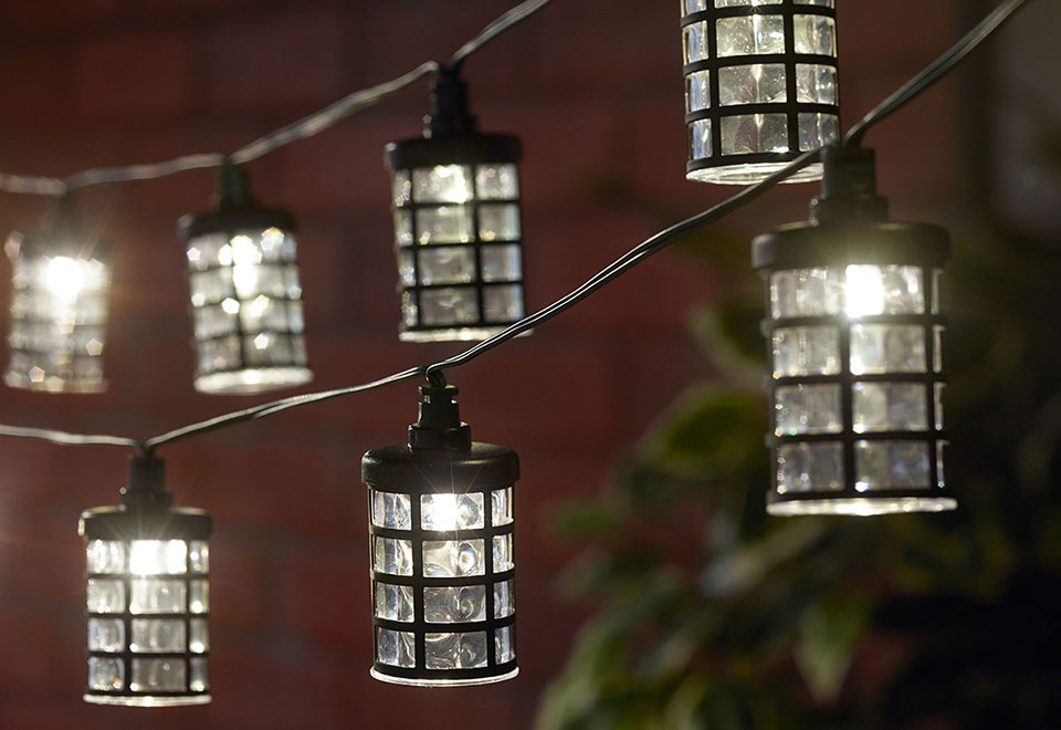 Sharper Image 100 Led Solar Outdoor String Lights Solar Powered String Lights Sharper Image