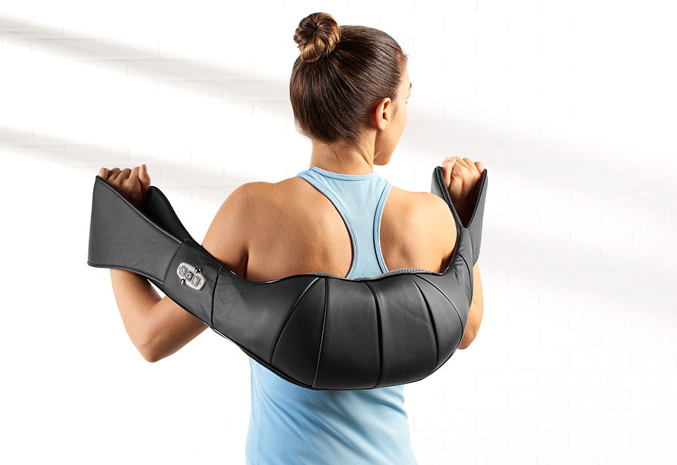 Neck and Back Massager with Handles Sharper Image
