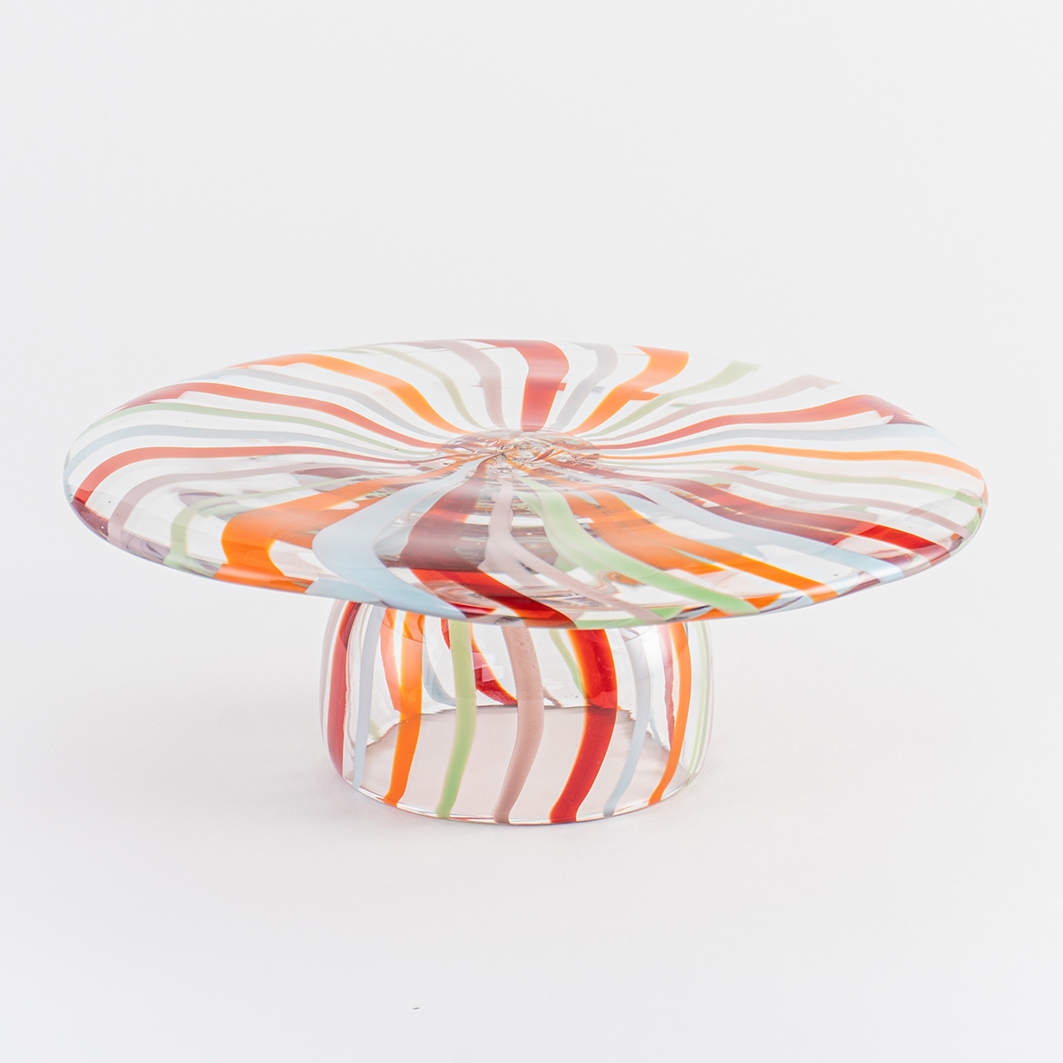 Reversible Glass Cake Stand/Chip and Dip Platter