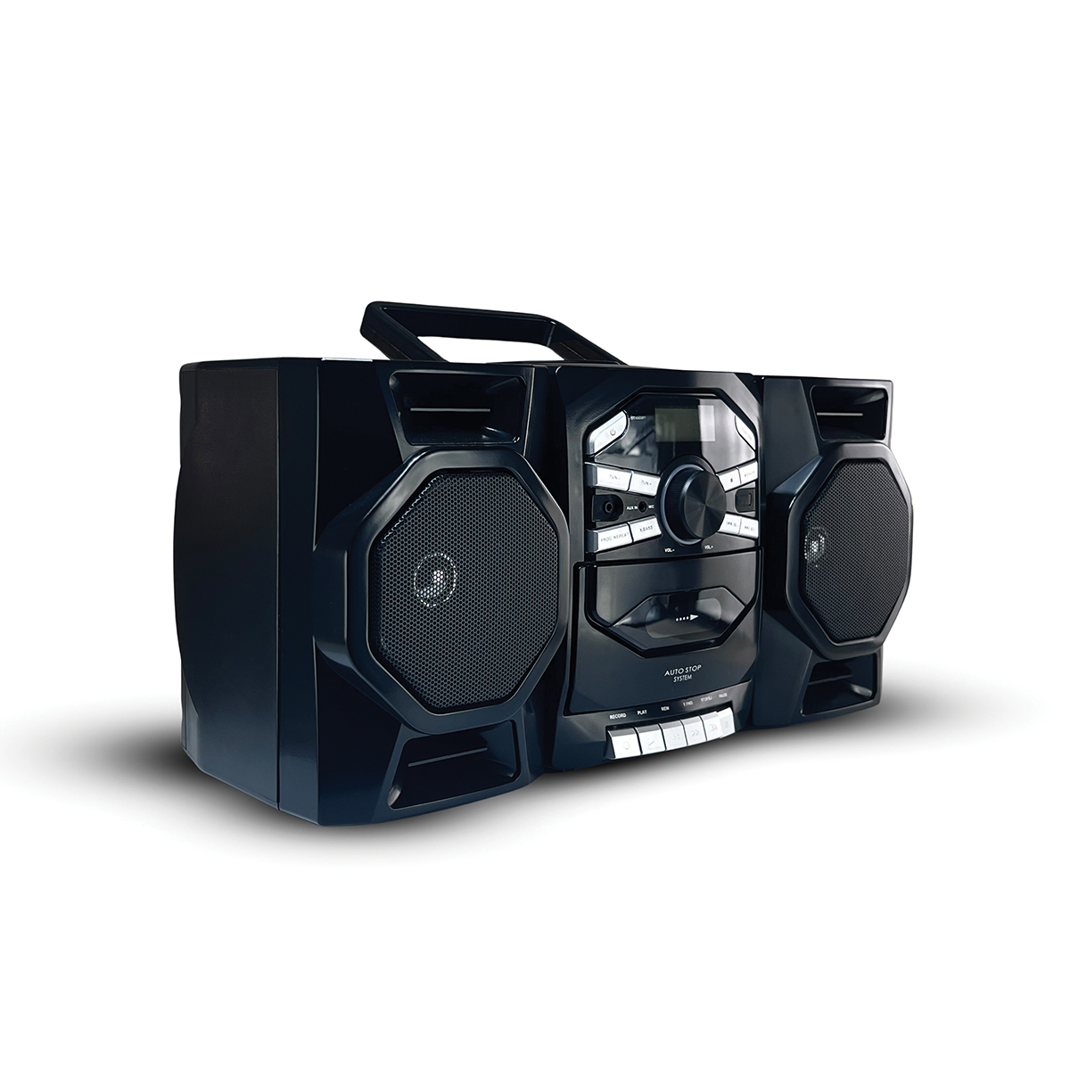 Portable CD and Cassette Stereo Boombox